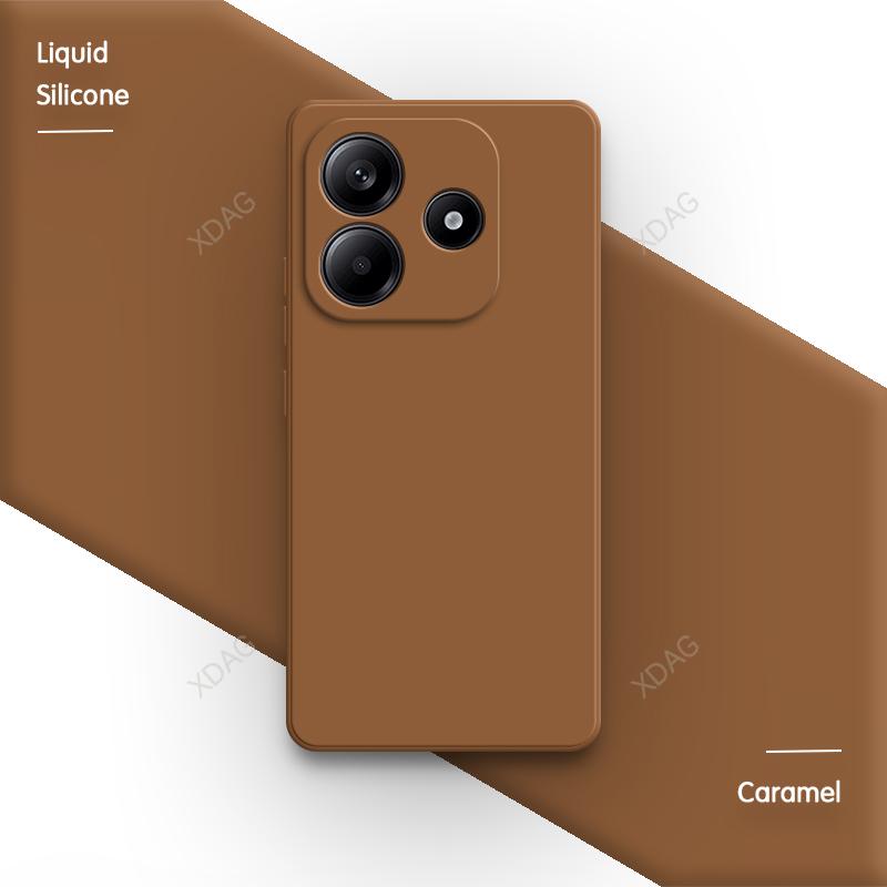 Liquid Silicone Phone Case for Redmi Note 14 Pro Plus Pro+ 14S Note14 14Pro 4G 5G Original Soft Back Cover Classic Shell Housing