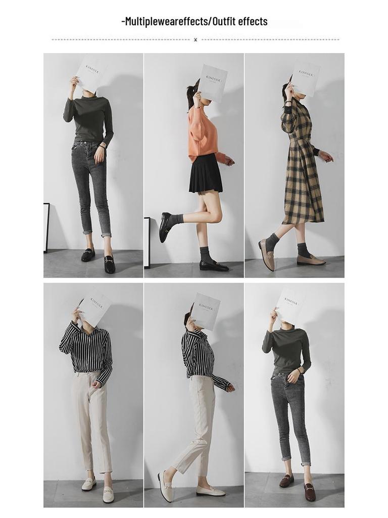 Spring 2025 Women's British Style Oxford Shoes, Slip-on, Retro Flat, Plus Sizes 41-43