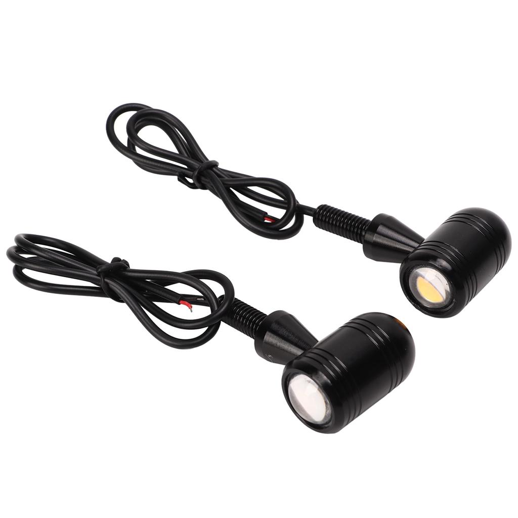 Front Rear Turn Signal Lights LED Indicators Amber Yellow DC 12V Universal for Scooter Sports Motorcycle Type 2
