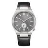Tsuyosa Automatic Men's Watch NK5010-01H Gray Leather Strap Steel Case Small Seconds