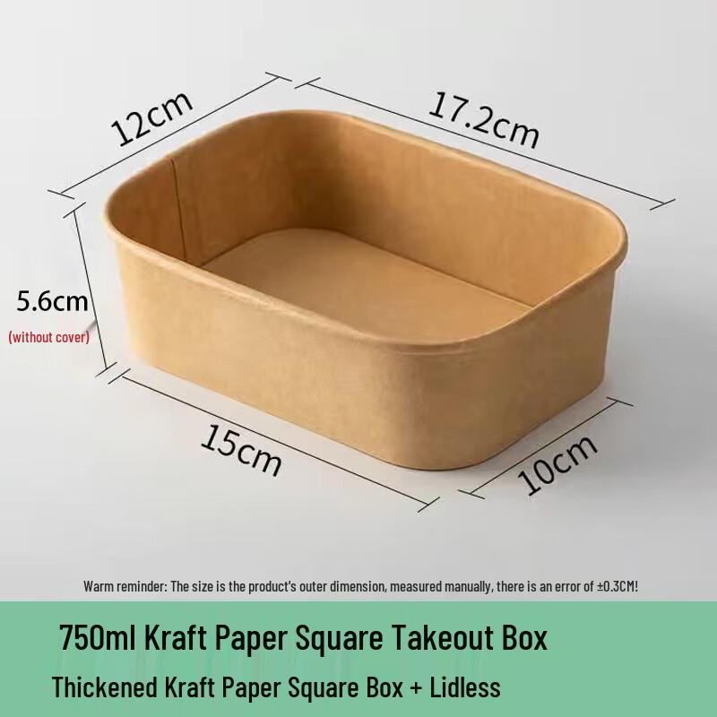 Disposable Kraft Paper Lunch Boxes