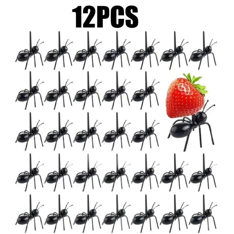 Tierförmige Vorspeisegabeln Wiederverwendbare Ameisen-Zahnstocher Obst-Dessert-Werkzeuge Party-Snack-Picks Hochzeitsveranstaltungen