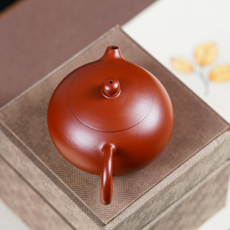 Yixing Purple Clay Teapot, Handmade Tea Pot [Original Ore Zhu Ni], Brewing Tea Set, Xishi Pot, 250ml Gift Box Set