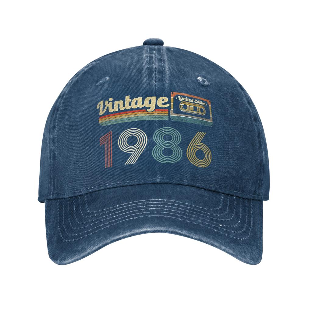 Vintage 1986 36th Birthday 40 Years Old Gift Cassette Tape Baseball Cap Hunting Trucker Hat Men Women Cool Design Snapback Cap