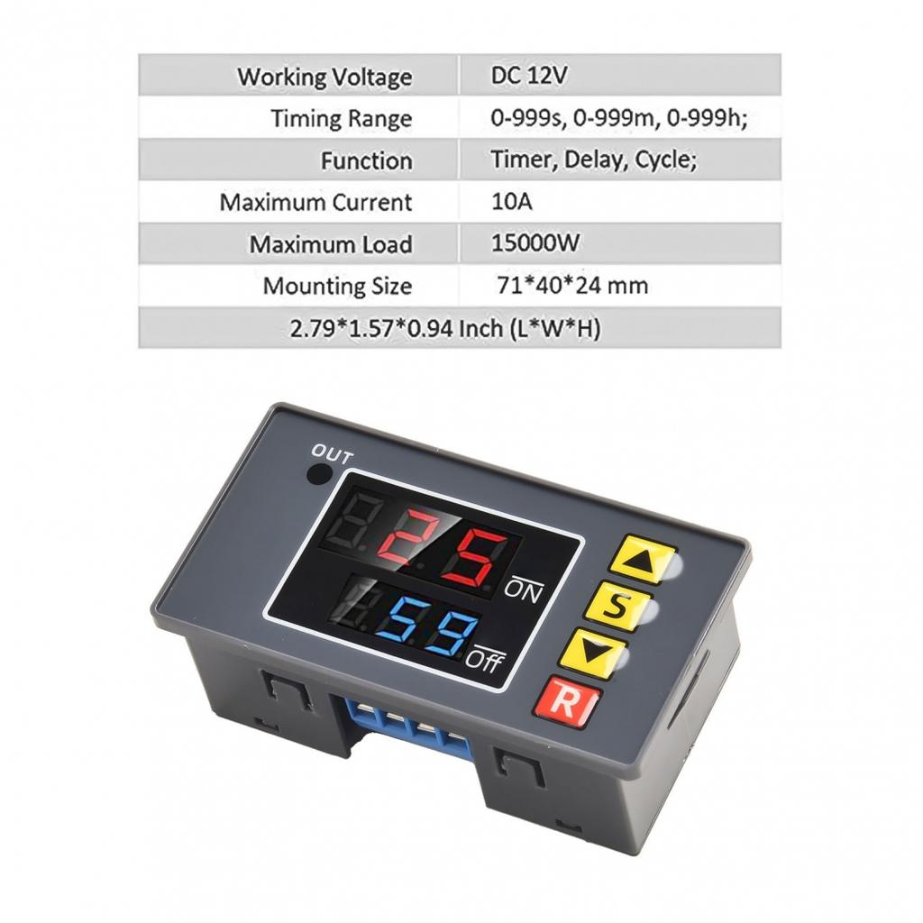 Schalter Zyklus DC 12V Verzögerung Motor Licht EIN-Aus
