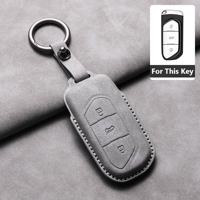 Car Remote Key Case Cover For VOYAH Free Dream PHEV i-Land 2025 Sheep Suede Key Case Shell Fob Protective Keychains Accessories