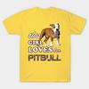 Unisex Fashion TShirt This Girl Loves Her Pit Bull Print TShirt Plus Size S-5XL T-Shirt 100%Cotton Tops O Neck Short Sleeve Tees