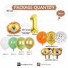 12-inch Animal Print Lion & Tiger Foil Balloons for First Birthday Décor