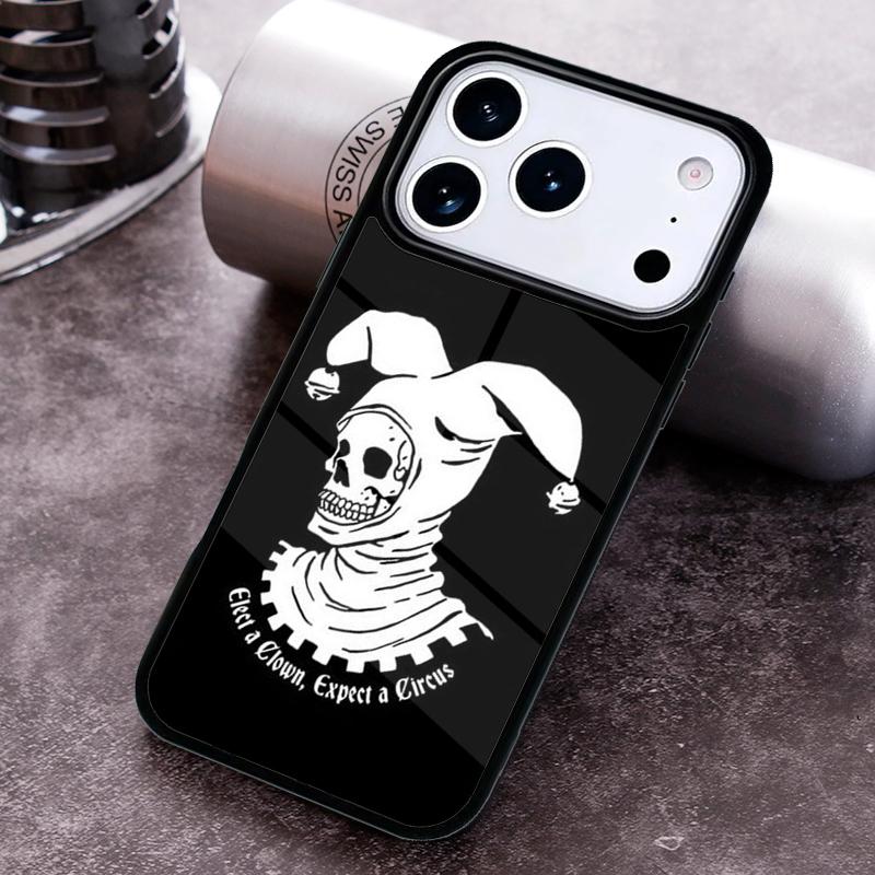 Death Skull Bones Clown Phone Case For iPhone 17 16 15 14 13 12 11 Pro Max Plus 17Air Soft Silicone Cover
