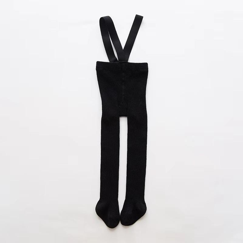 New Autumn Spring Tights for Girls Solid Pantyhose Casual Tights for Boys with Shoulder Strap Knitted Clothes