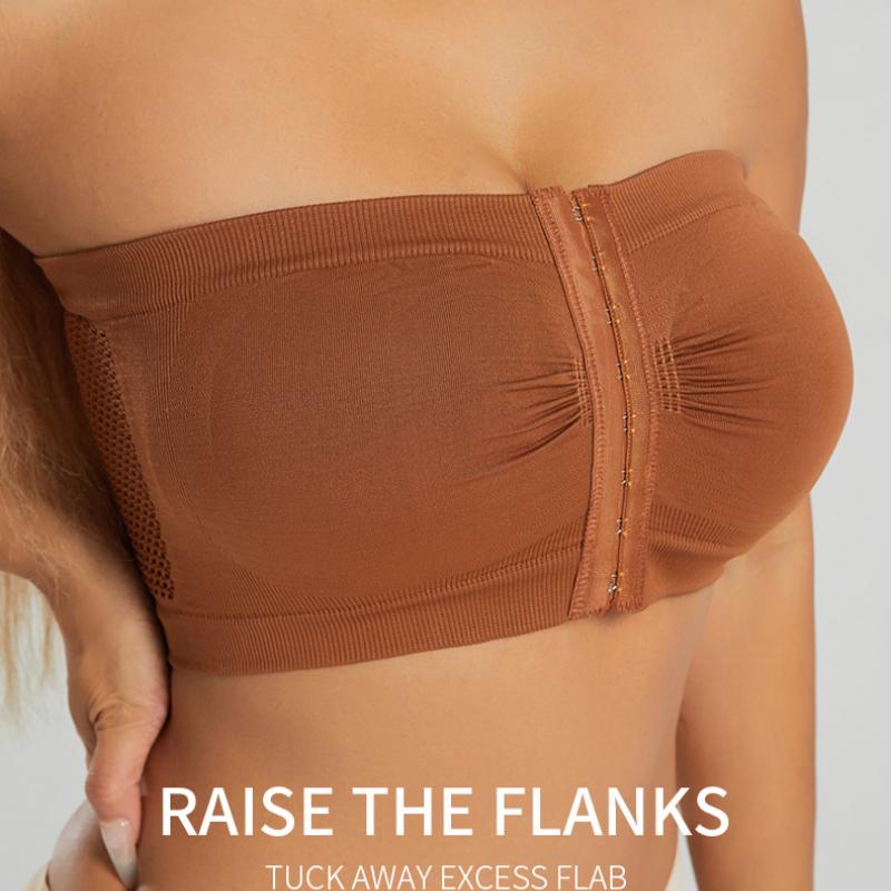 Dámská neviditelná podprsenka s přední přezkou, velká velikost, push-up, letní trubkový top s zavinovacím hrudníkem, L-6XL