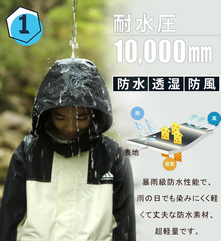 Sunyhom Regnjakke for jenter og Perfekt for skole, camping og Egnet for og Skoleinngang Vanntett og med Oppbevaring for Barneskole og Ungdomsskole