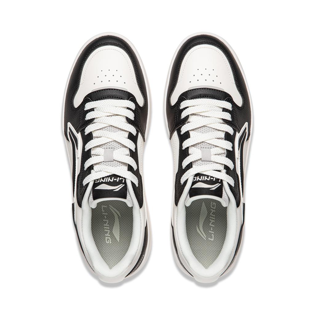 Li Ning Floating Boat Low Top Skateboard Shoes Men's White Black AGCW209-3