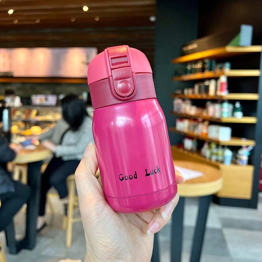 

1pc 200/360ml Lucky Mini Vacuum Cup, Stainless Steel Vacuum Bottle,Cold and Hot Beverages, Summer and Winter Beverages, Gift 201-300ml