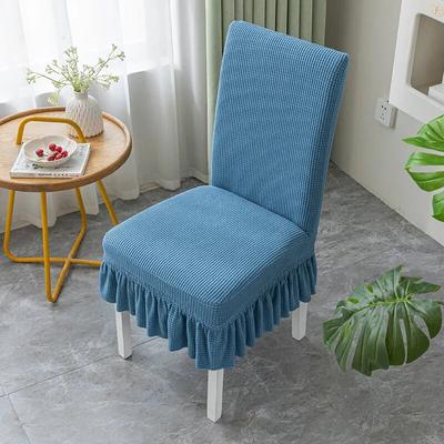 Huse pentru scaune cu fustă scurtă din jacquard Huse pentru scaune de dimensiune universală Huse pentru scaune elastice pentru sufragerie Decor acasă Anti-murdar 1buc