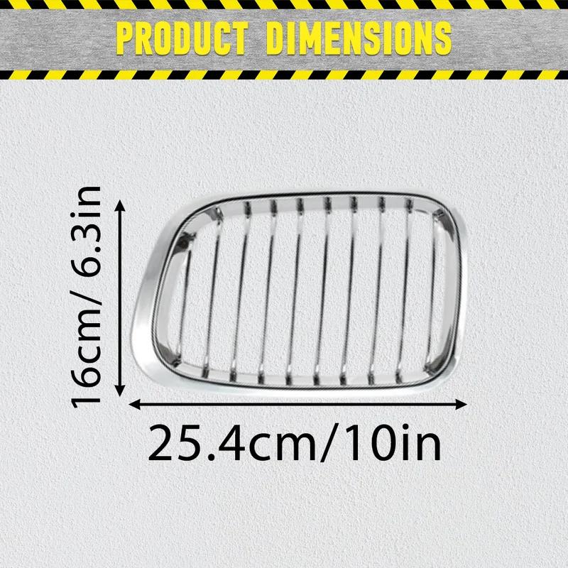 Chrome front hood grille, 2 pieces, for BMW E46, pre-facelift 4-door 1998–08/2001 51138208489 51138208490