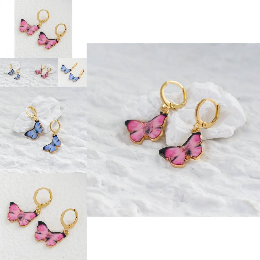 Chic Purple And Pink Alloy Earrings 2022 Summer Fashion For Women