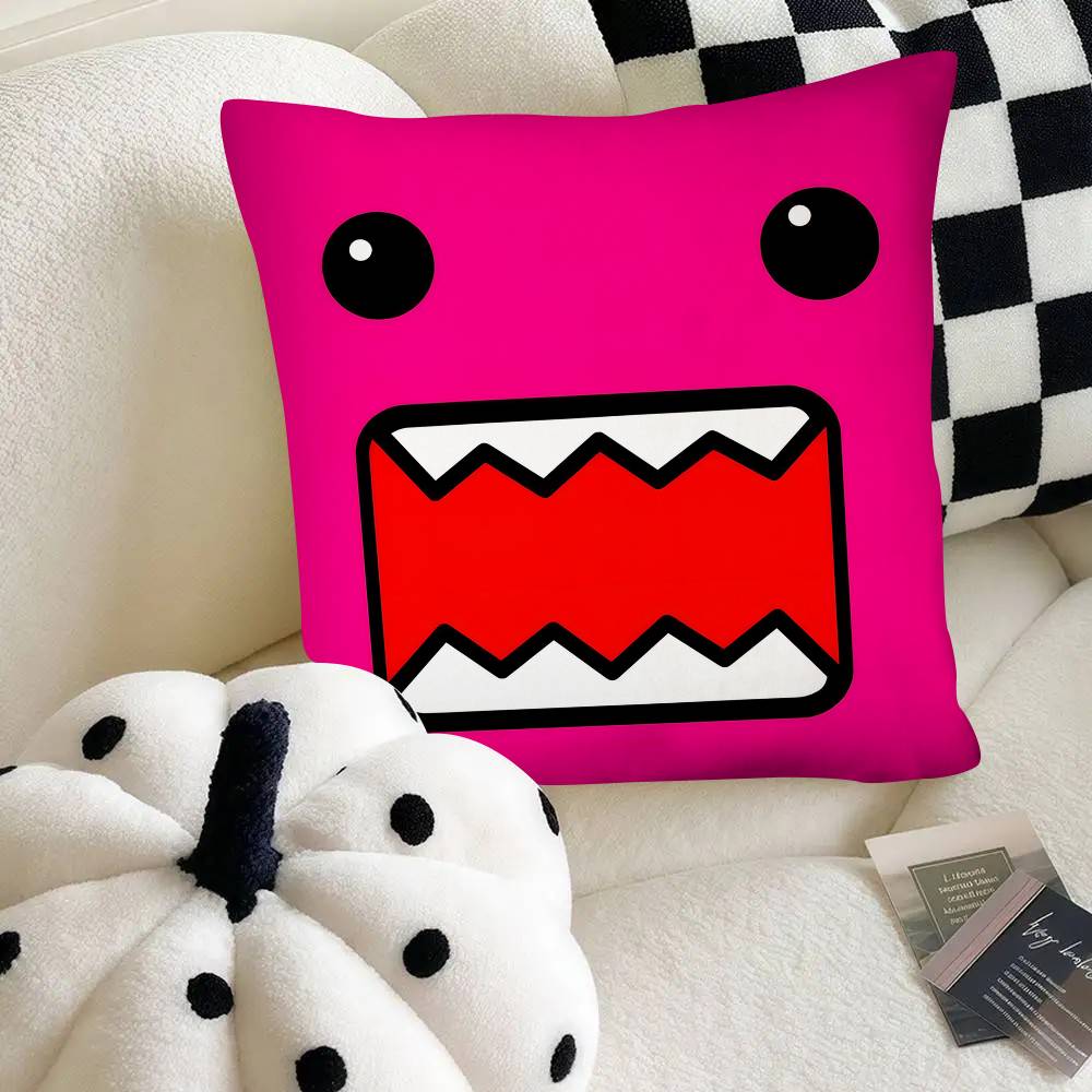 Cute Cartoon Domo-Kun Pillow Case Square Pillow Bedroom Sofa Leisure Comfort Cushion Car Home Decoration