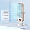 Turbofan Bordventilator med Digitalt Display, Stille Personlig Ventilator med 3 Hastigheder, Genopladelig Lille Ventilator med Timer til Soveværelse Kontor