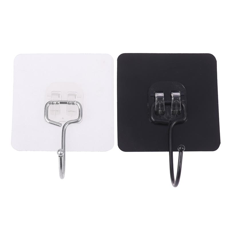10Pcs Large Hooks Heavy Duty Waterproof Adhesive Wall Hooks Nail-Free Waterproof Wall Hooks For Kitchen Bathroom
