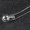Perfume Vial Pendant Necklace Transparent Aroma Essential Oil Diffuser Pendant Refillable Spherical Perfume Bottle Necklace for Women Unique Jewelry