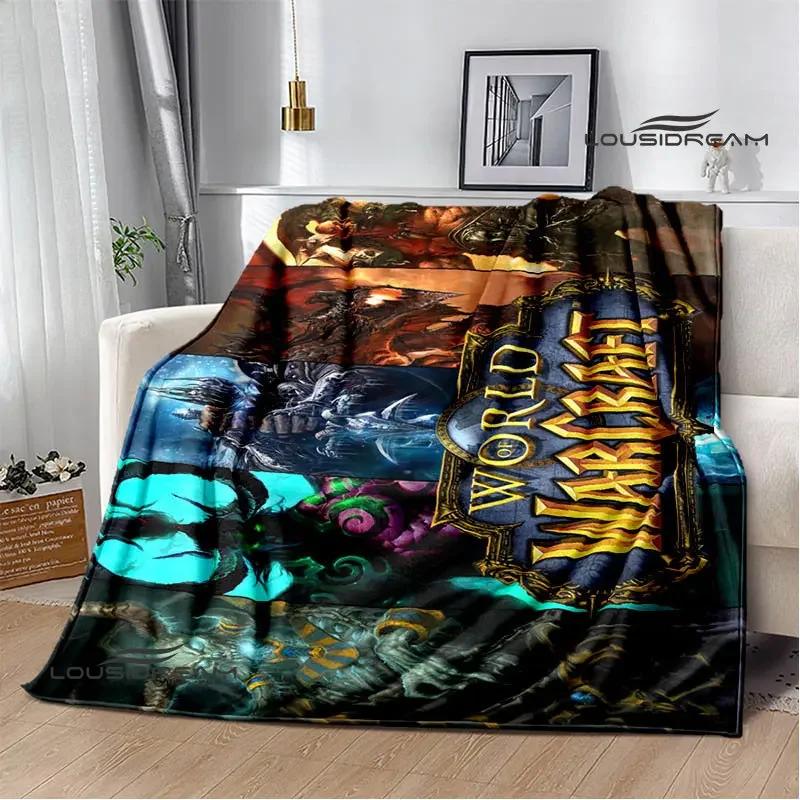 Game World of Warcraft Printed Blanket Kids Warm Flannel Soft and Comfortable Blankets Home travel blanket birthday gift