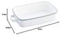365methods Fuji Enamel Oven Dish, White X Light Gray, Shallow, Medium, 1.6L, YY-HM.W