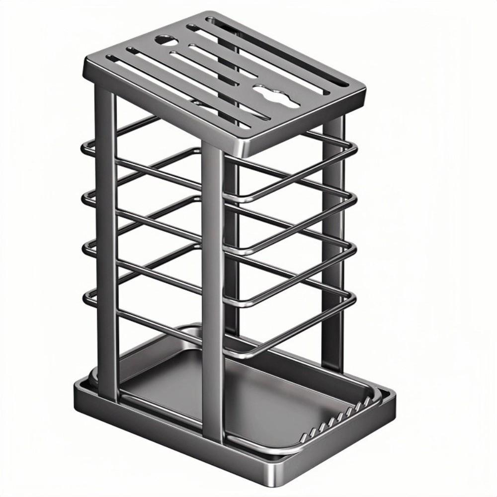 Square Kitchen Utensils Storage Holder Black White Kitchen Countertop Storage Rack  Kitchen Use
