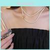 Franse Vintage Parelketting Met Geometrisch Ontwerp Voor Elegante Vrouwen