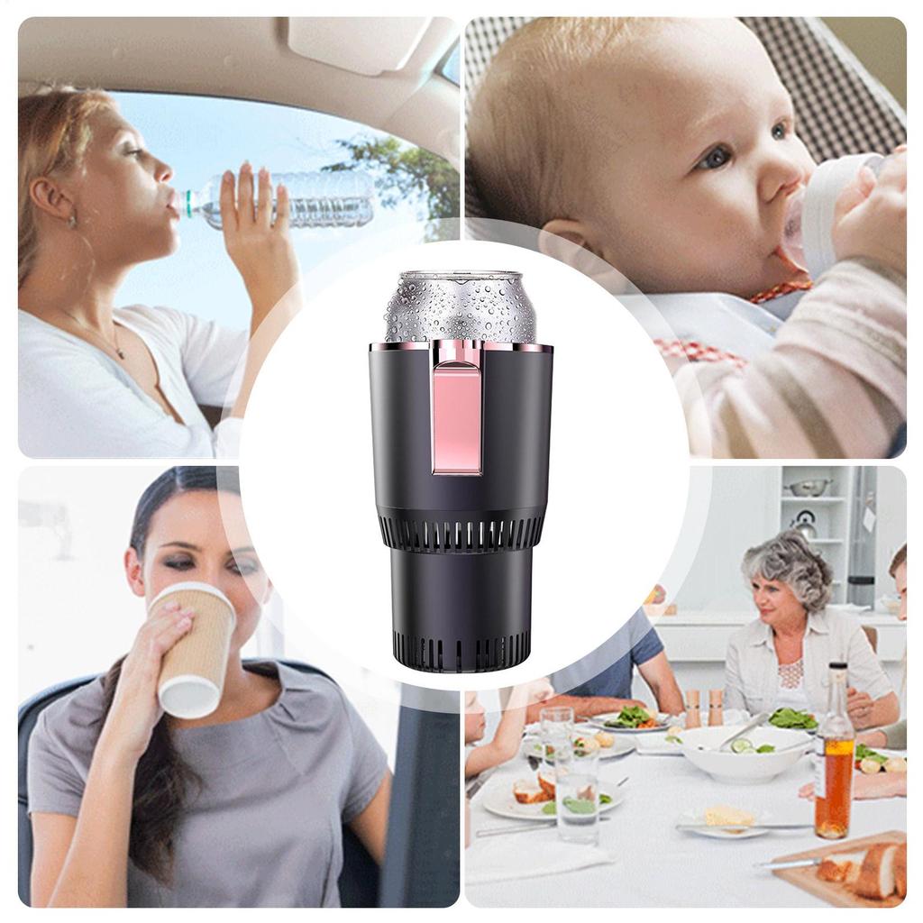 2 in 1 12V Smart Auto Becherkühler Wärmer für Outdoor-Reisen Mini Auto Kühlschrank Kühl-Heizbecher Getränkehalter