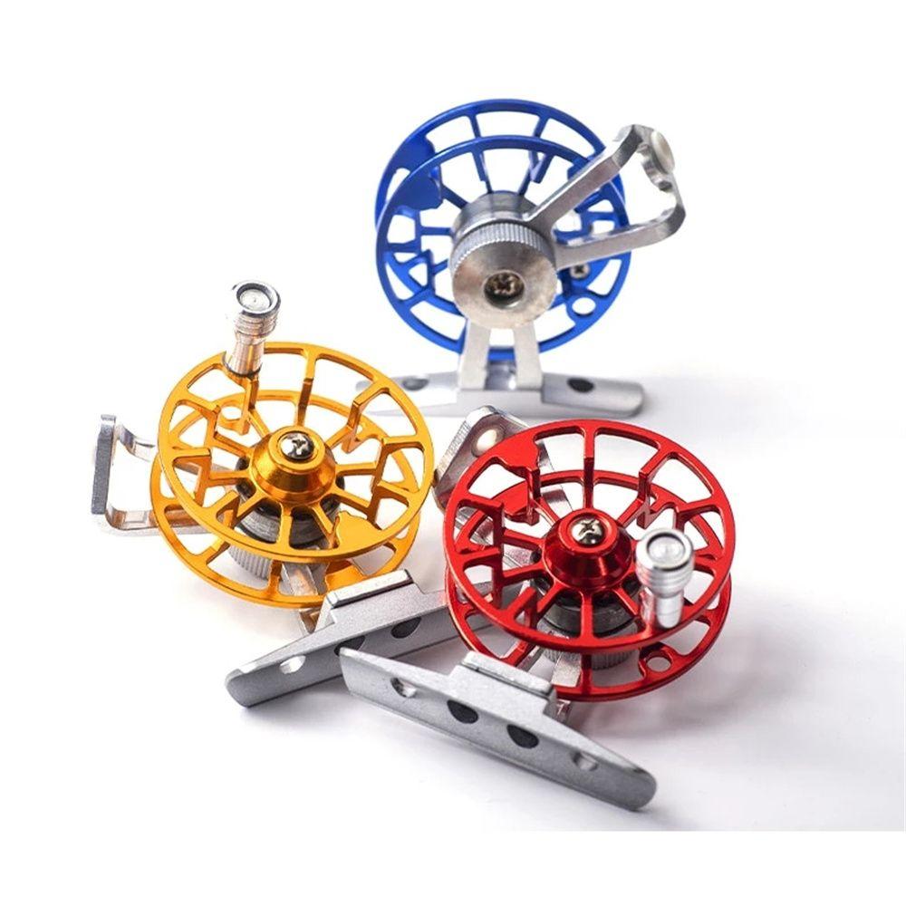 Portable Durable Outdoor Fishing Aluminum Alloy Fish Line Fish Buckle Front Wheel Fishing Tool Ice Fishing Reel
