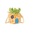 Trendy Knitted Pineapple Shoulder Bag With Phone Pocket For Urban Outfits