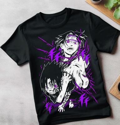 Sasuke Uchiha Manga Strip Naruto Anime Manga Unisex Tričko T-Shirt Tee VŠECHNY VELIKOSTI