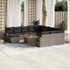 VidaXL Garden Lounge Set with Cushions 13 Pcs, Patio Sofas, Patio Furniture Set, Outdoor Furniture, Grey 3224870