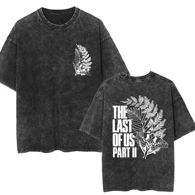 The Last of Us Ellie Washed T Shirt Men Women Retro Harajuku T-shirts Oversized Casual Cotton Fashion T-shirt Streetwear