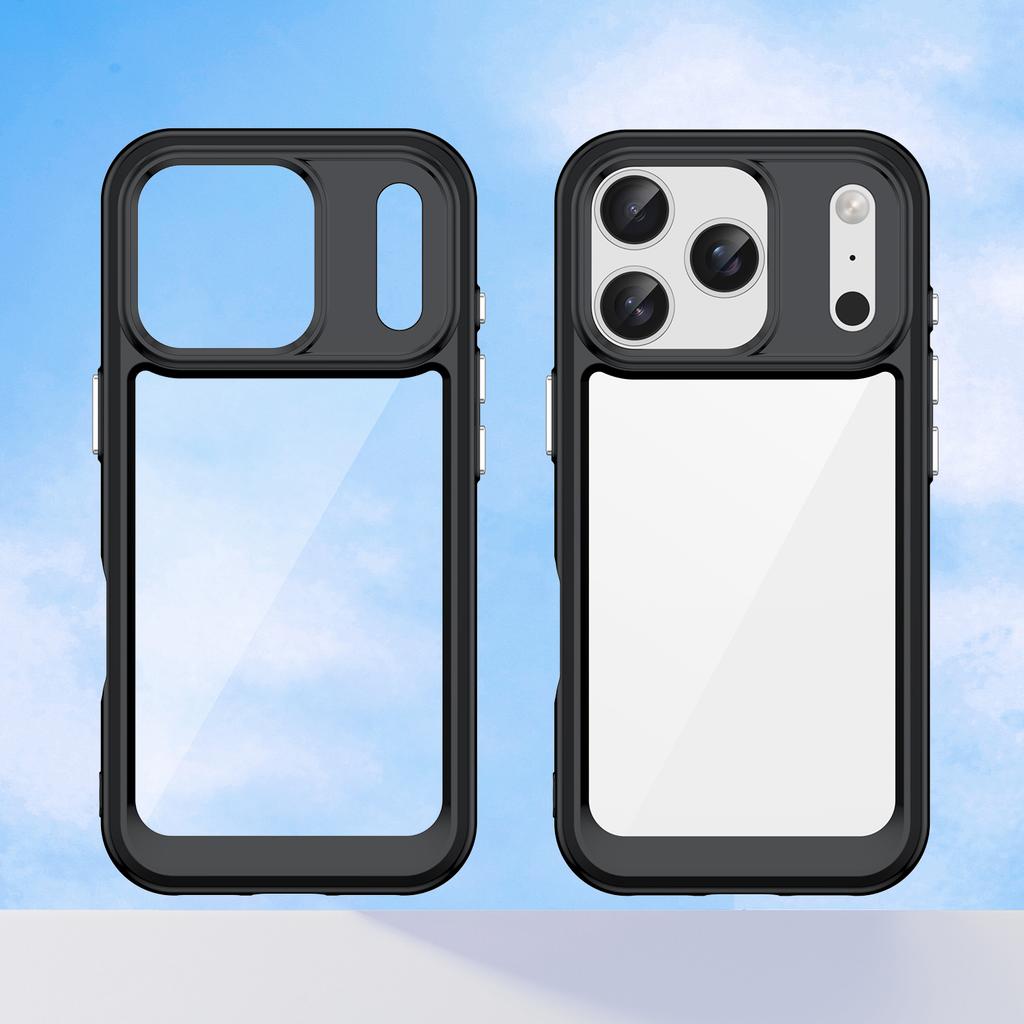 For iPhone 17 Pro Case TPU+Acrylic Protective Clear Phone Cover