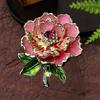 Stylish Women's Peony Brooch Pin In Vibranting Color with Pearls Accent Portable for Parties Supplies and Formal Event