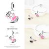 Suitable For 3Mm Authentic Bracelets Genuine Copper Color Pink Ballet Skirt Shoes Romantic Paris Decorative Charms Bead Elements Jewelry Creation