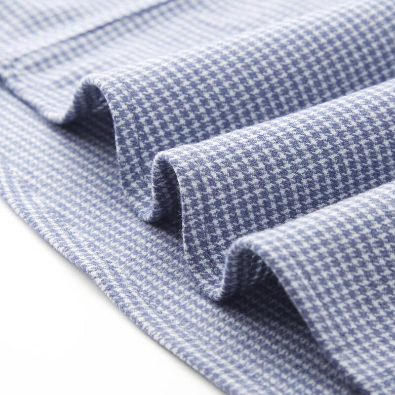 FIRS Men's Wool Blend Plaid Brushed Thermal Business Casual Long-Sleeve Shirt