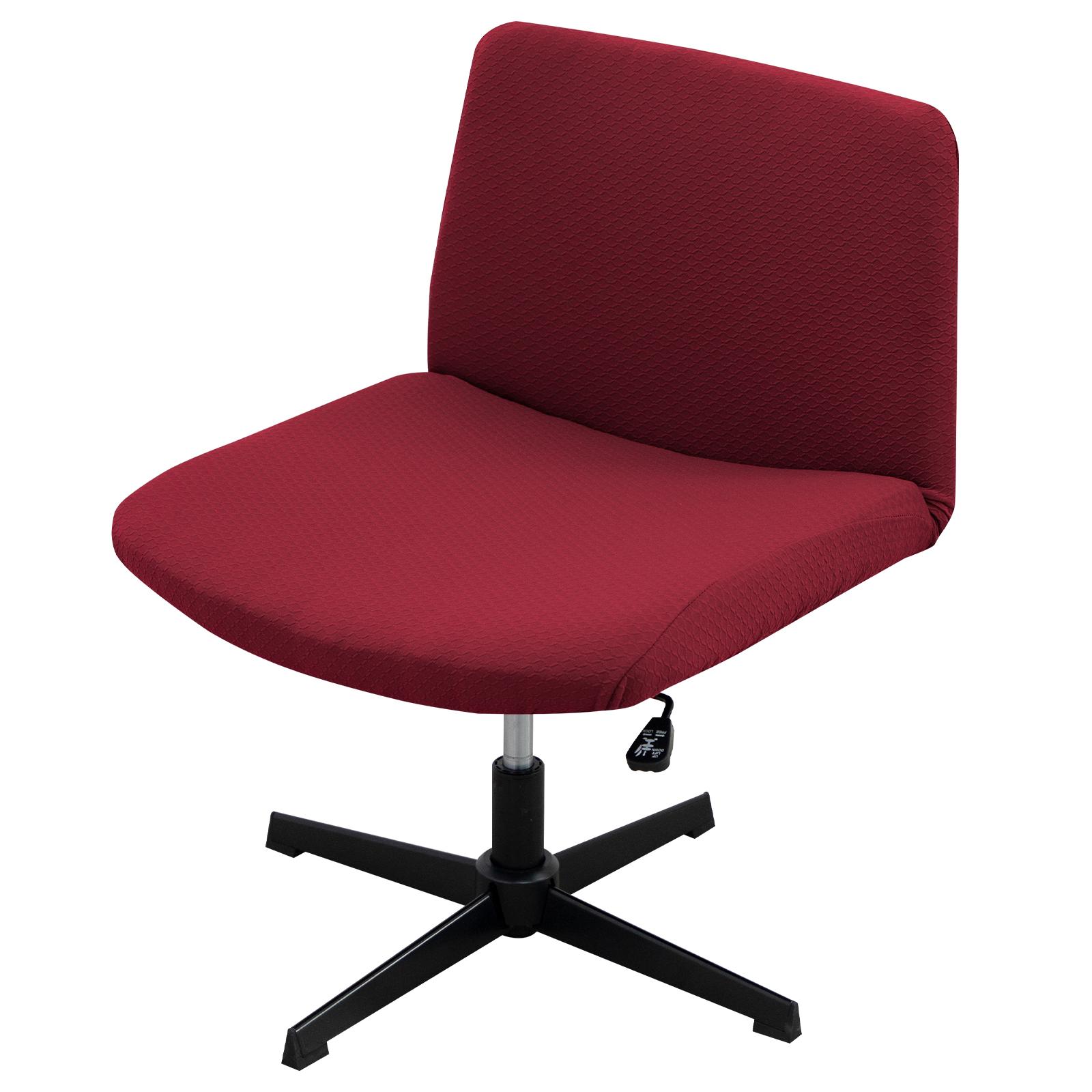 

Armless Chair Slipcover 100% Waterproof Office Desk Chair Cover Wide Seat Criss Cross Chair Cover Mid Back Accent Chair Cover вина червоного кольору