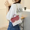 Fresh, sweet, small, contrasting color, shoulder women's bag, bag style, fashionable messenger plaid, portable small square bag tide