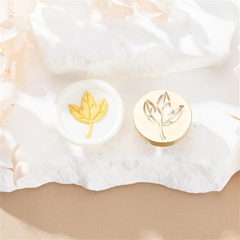 Fruchtpflanzen-Serie Siegelwachsstempel für Weihnachtsumschläge Karte Hochzeitseinladung Dekor Messing Kleeblätter Wachssiegelstempel