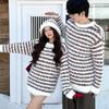 Women's Autumn/Winter Korean Style Color Block Knitwear & Hat Set