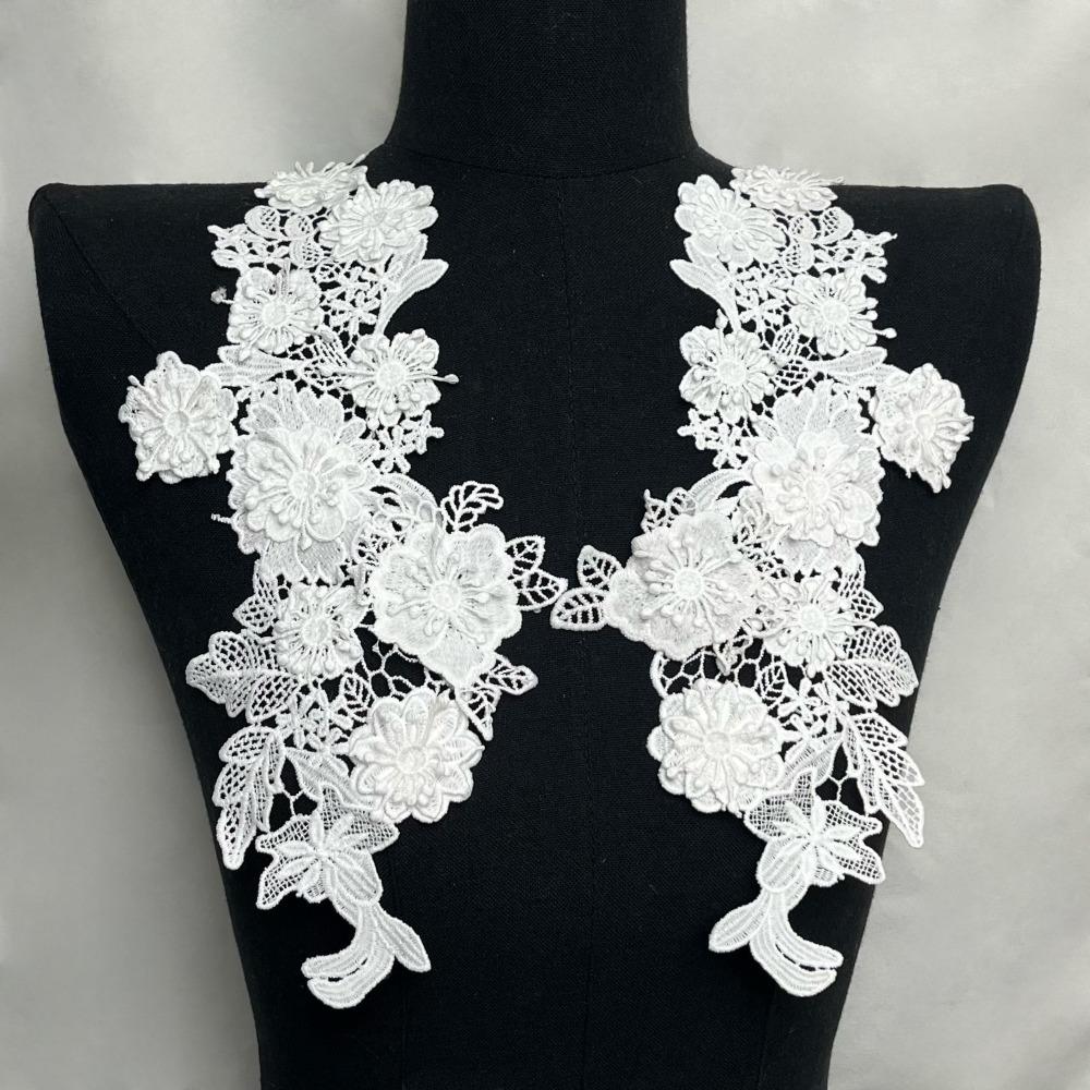 Mesh Embroidery Sew on Patches Handmade DIY Embroidery Cloth Stickers  Evening Gown