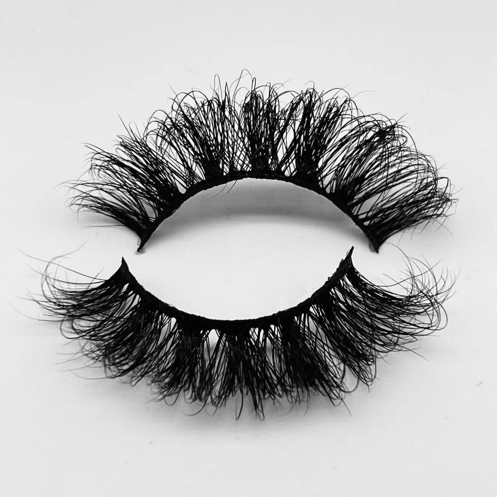 Die neuen 20MM Nerz Russische gekräuselte künstliche Wimpern, Europäische und Amerikanische Wimpern sind dick, gekräuselt und unordentlich, und gebratene Wimpern.
