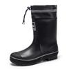 New Fashionable Men's Thickened Bottom Warm Waterproof Middle Tube Wear-resistant PVC Material Elastic Rain Shoes Outdoor Work