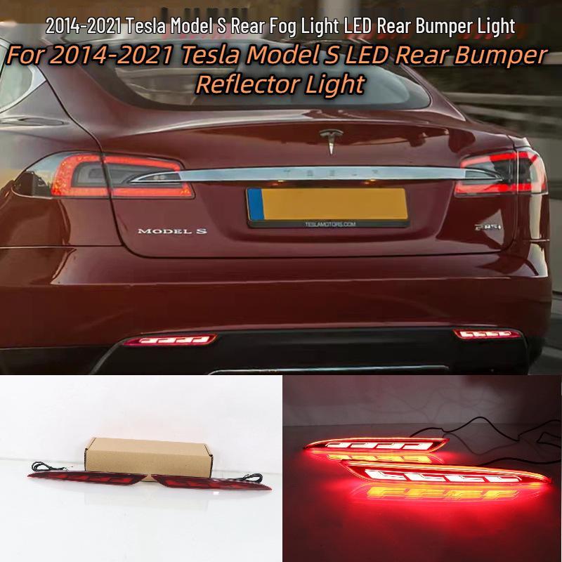LED Rear Fog Light & Flowing Turn Signal for 2014-2021 Tesla Model S Bumper
