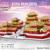 China Famous Historical Cultural Architecture Micro Diamond Block Snow View Epang Palace Restore Nanobrick Construction Brick Toys