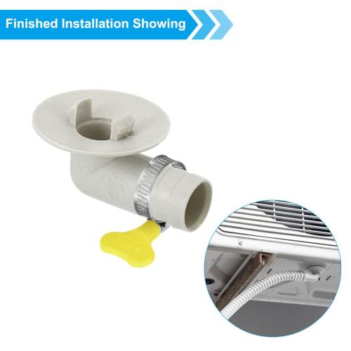 PATIKIL 15mm Air Conditioner Drain Hose Connector for Mini Split Window AC Unit Faucets, Universal Drain Connector with Clamp Hoop, White Style 11, 1