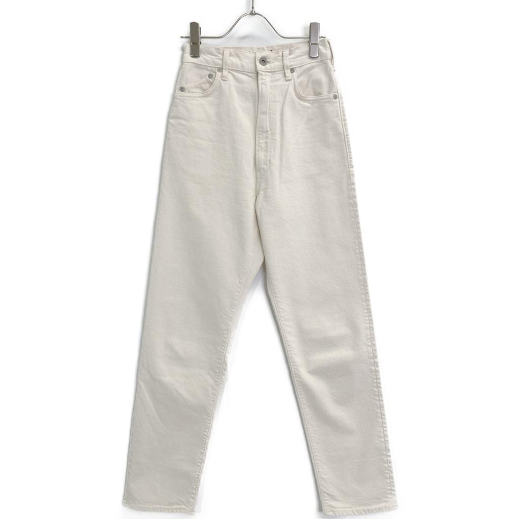 YANUK 57101517 X Kaneko Aya X Fujiwara Yutaka White Denim Straight Pants Bottoms 22 IvoryUsed